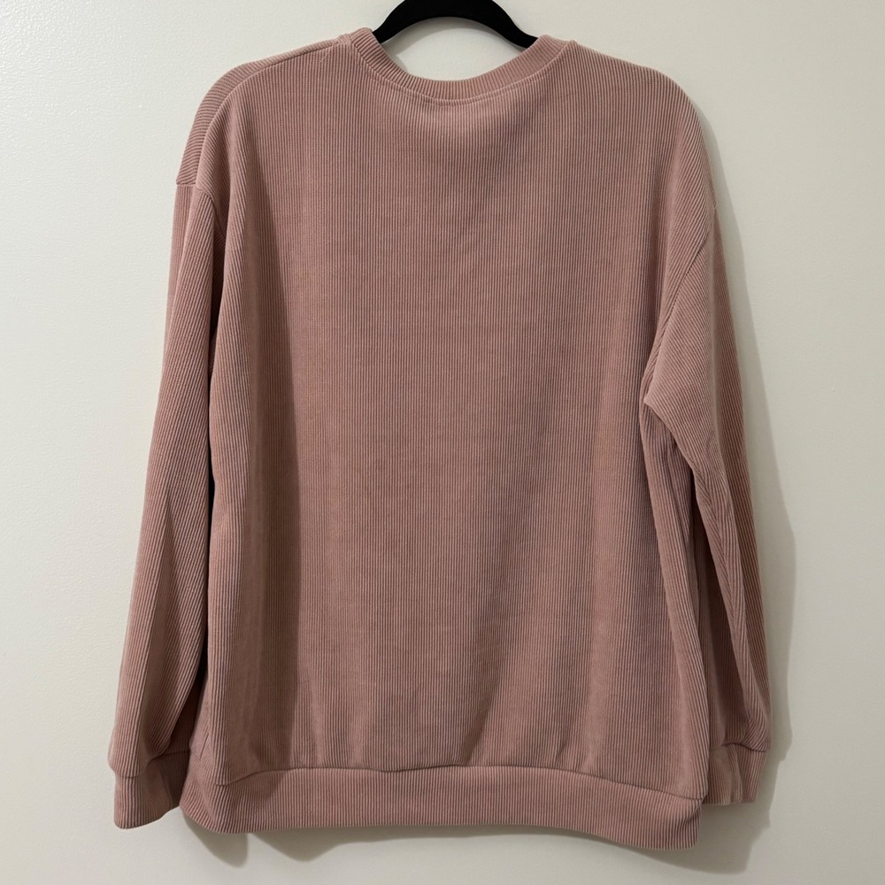 Nutcracker Corded‎ Sweatshirt Pink Christmas Holiday Pullover Womens - Picture 5 of 5